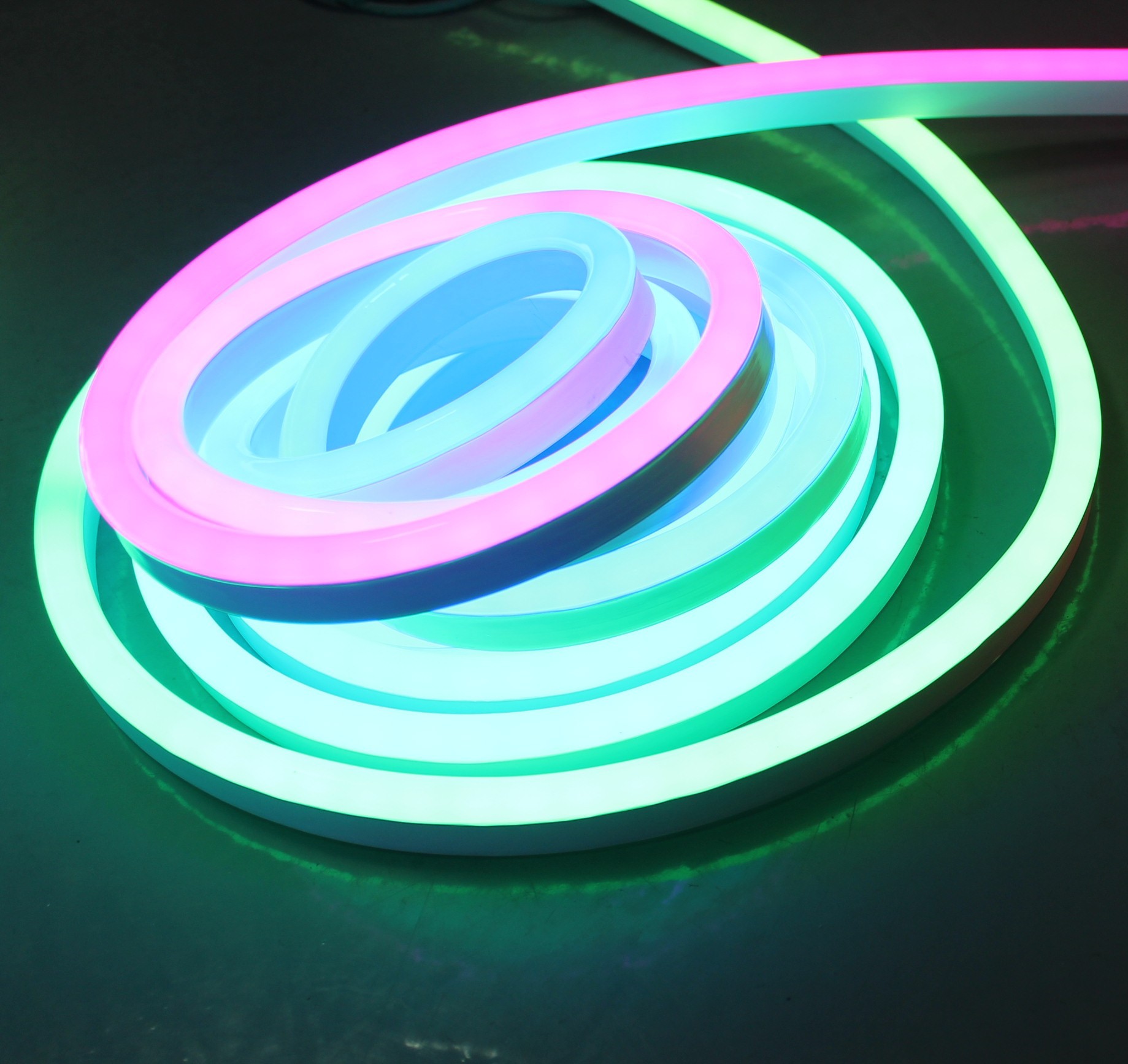 mini 24v Waterproof full color changing P943 dmx rbg led neon for Christmas neon sign