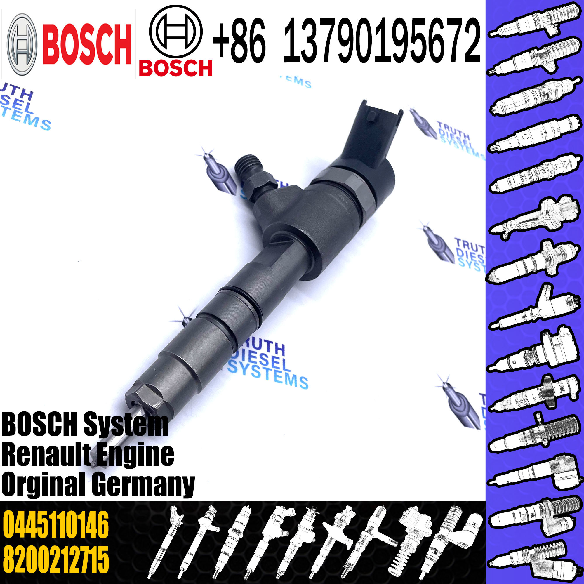 Injector Assembly Diesel Fuel Common Rail Injector 0445110146 For Diesel Engine Parts