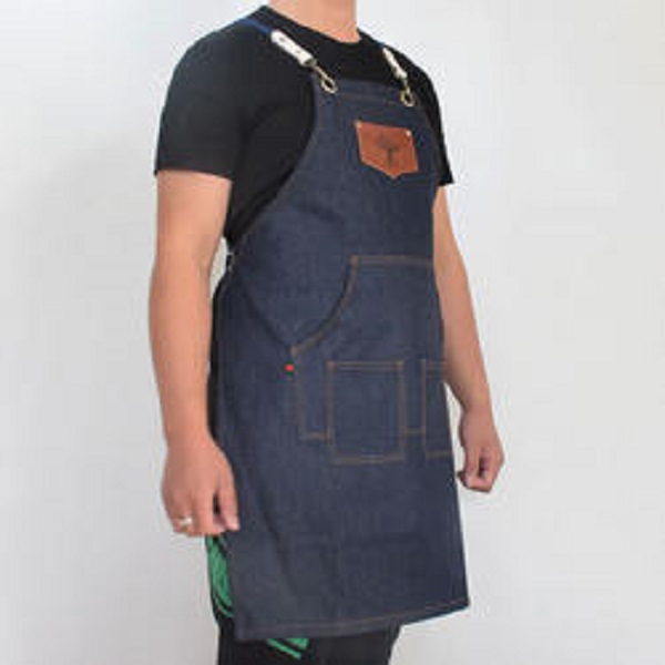 Factory export trade assurance multi-colors custom logo high quality kitchen aprons long bib apron