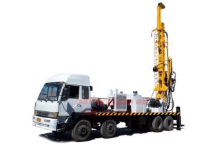 China Truck Mounted Top Head Water Well Drilling Rig 8 X 4 Heavy Duty By Mud / Air Compressor Drilling wholesale
