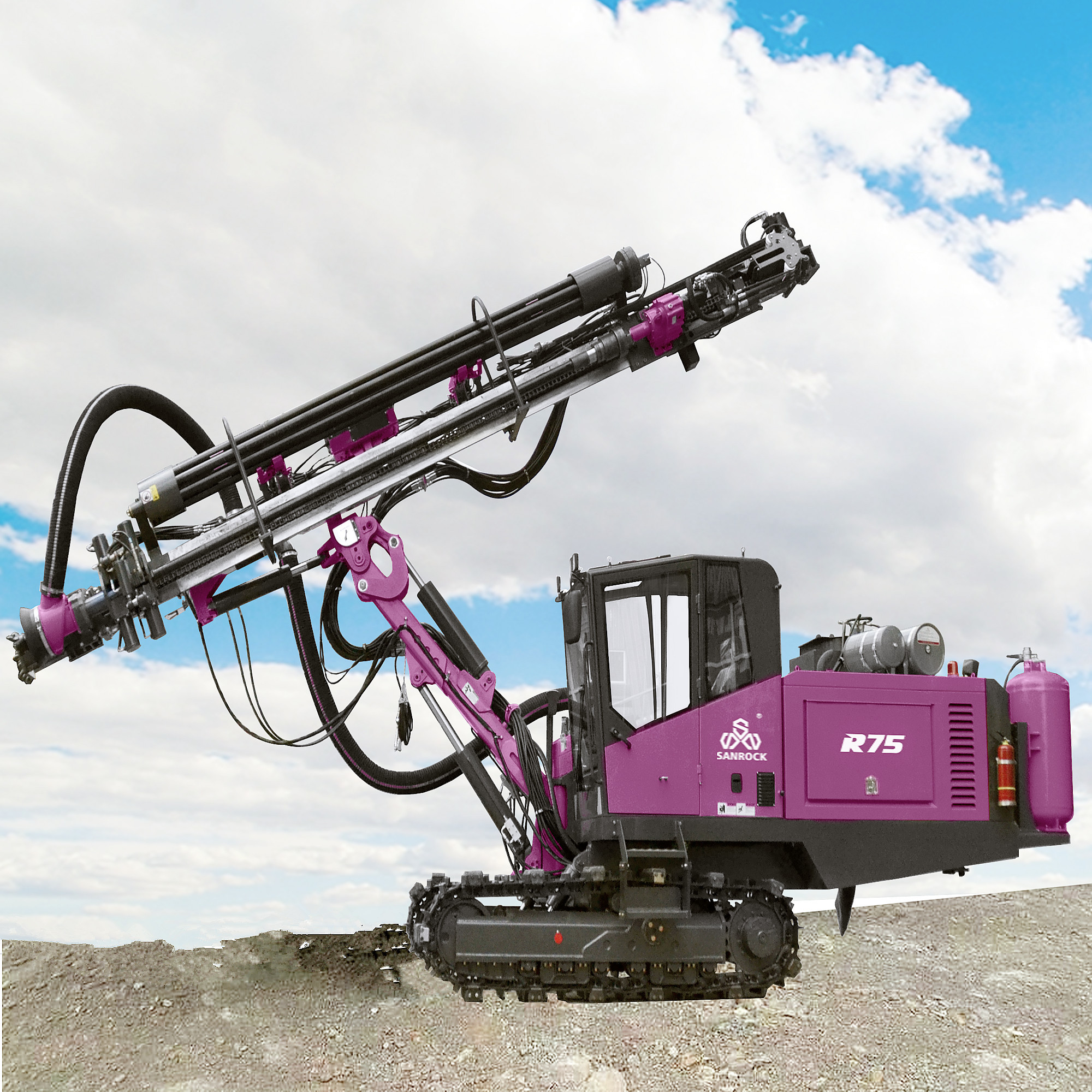 Hydraulic Borehole Drilling Rig Machine Mining Crawler DTH Drilling Rig Equipment
