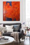 Woman Modern Art Oil Painting , Abstract Art Paintings Smoking Woman Saxophone