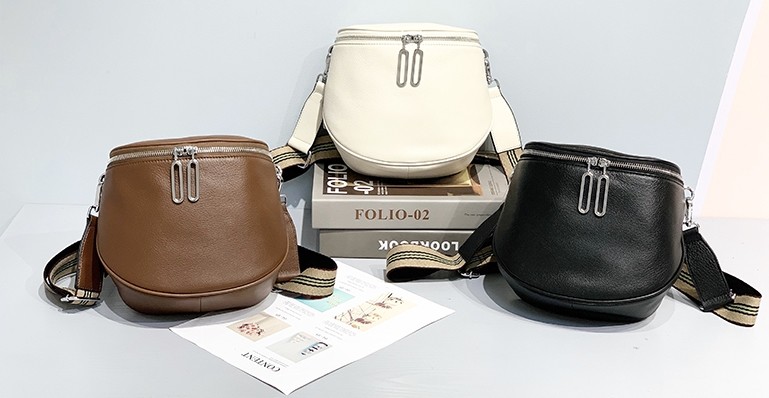For Women Genuine Leather Shoulder With Zipper Closure For Shopping