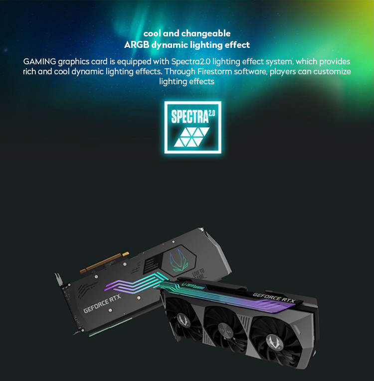 320bit Computer Game Graphics Card ZOTAC GAMING GEFORCE RTX3080 10GB AMP HOLO GE
