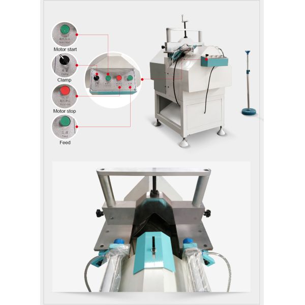 V Groove Cutting Saw UPVC Window Machine With 0.5-0.8 MPa Air Pressure