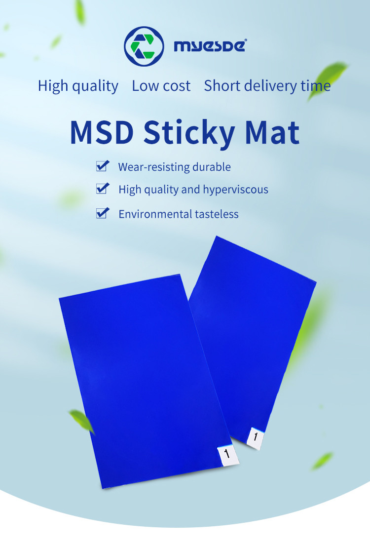 36"X45" Cleanroom Sticky Floor Mats Peelable Washable Dust Removal 30 Layers Blue PE Film