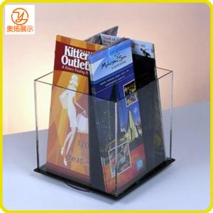 China custom 4 pokects acrylic brochure holder flyer holder wholesale