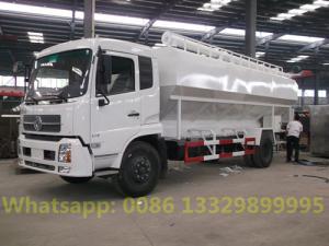 China DONGFENG 24CBM 10T-12T animal chicken feed transported truck, Good price new Dongfeng farm-oriented feed container car wholesale