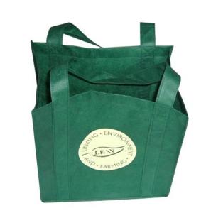 China Reusable Non Woven Carry Bags Promotional Gift Totes in Green Purple wholesale