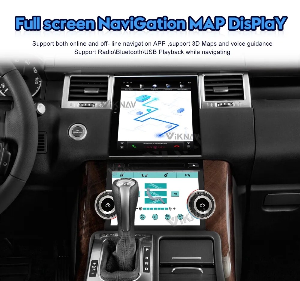 10.4 Inch Car radio For 2011--2013 Range Rover Sport GPS Navigation Multimedia Player Wireless Carplay BT 4G