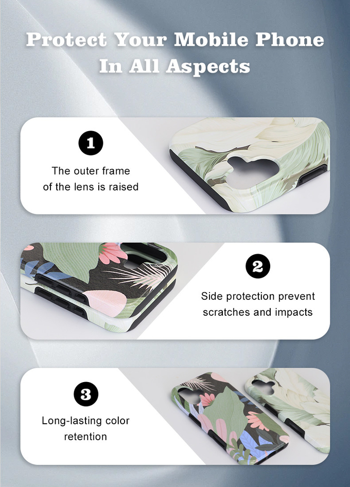 Vacuum Press Coating 3d Sublimation Mobile Cover 2 Layers Cell Phone Cover