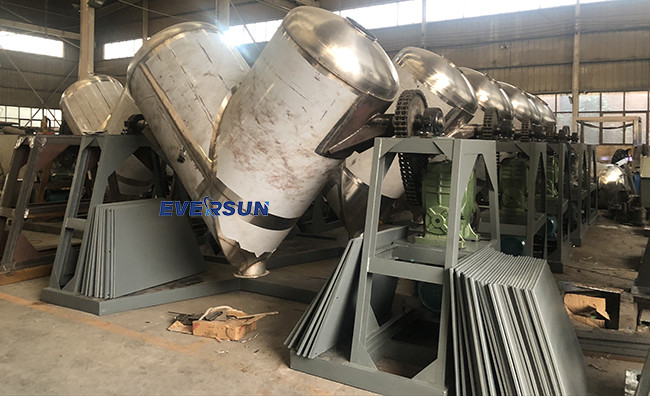 SUS304 / 316L 5 - 3000L V Blender Mixer Chemical Powder Mixing Machine