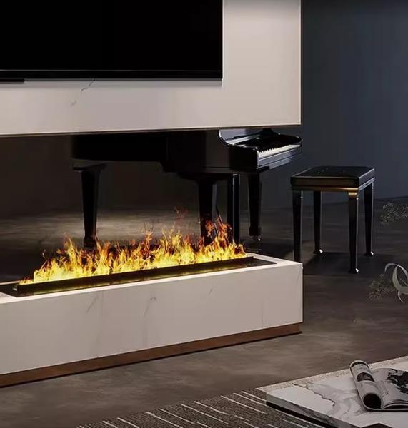 Country Style Farmhouse Electric Fireplace With Remote Control And Overheat