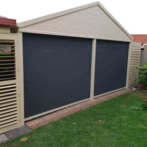China Motorized Facade Sunshade Zip Track Blinds UV Coating wholesale