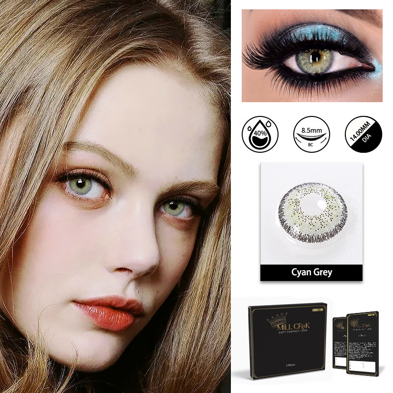 Color Enhancing Grey Contact Lenses Prescribed Doll Eyes 14.0mm
