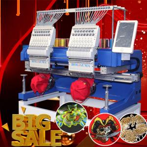 China HO1502H 2 head 15 needles embroidery machine for sale as good as toyota embroidery machine for cap t-shirt flat 3d wholesale