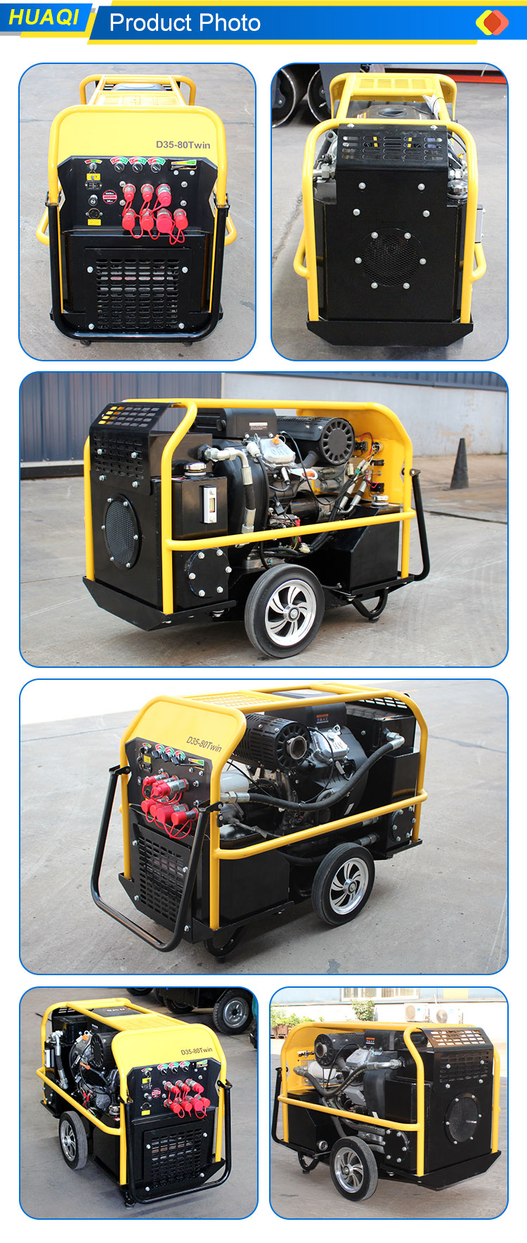 Hydraulic Earth Auger 35HP Hydraulic Power Station with 17.2 L Hydraulic Tank Capacity