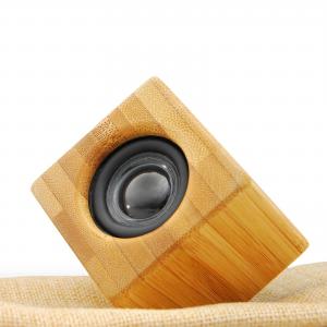 New Design High Quality  Mini Portable Wood Bamboo Wireless Bluetooth Speaker with LED Light