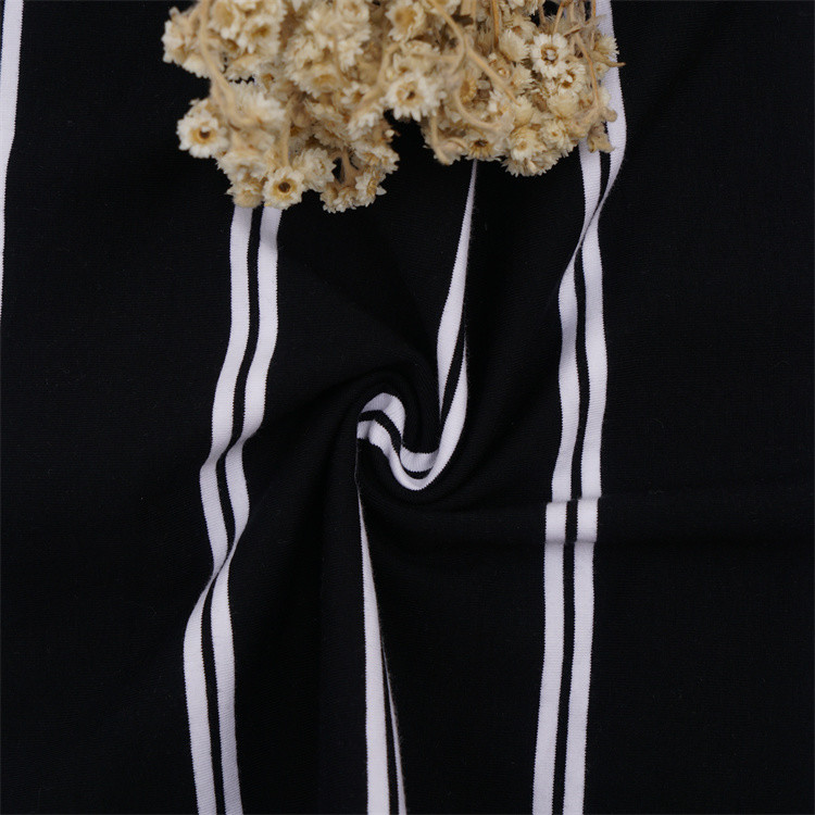 Smooth Skin-Friendly And Natural Not Easy To Deform Striped Knit Fabric For Polo Shirt