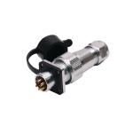 Waterproof 6 Pin Circular Connector Straight Shell Rohs Certified