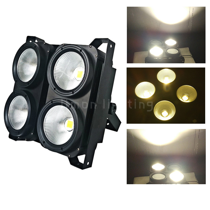 Four Eyes Warm White DMX LED COB Blinder 4x100w Wash Strobe Effect Stage Equipment