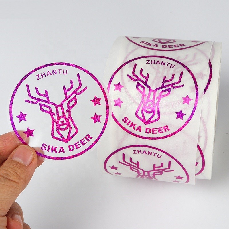 45mm Round Transparent Matte Clear Vinyl Stickers Paper For Beauty
