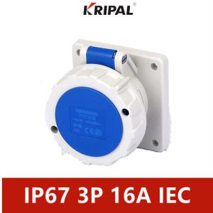 China 16A 3P 220V IP67 Waterproof Industrial Socket Universal IEC Standard wholesale