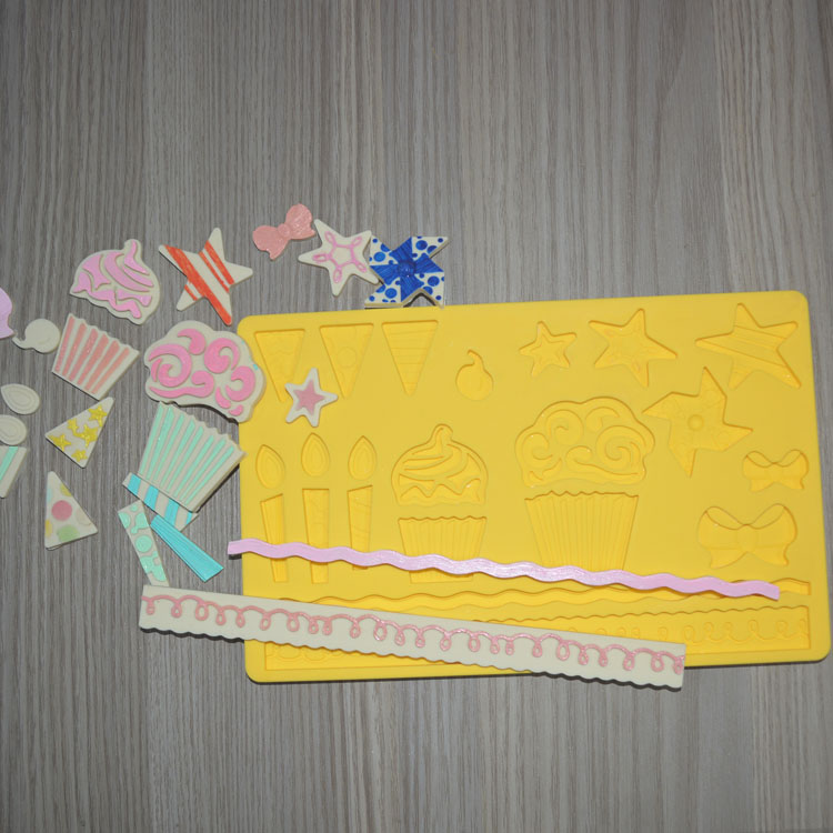 Multi Layer Silicone Baking Utensils Birthday Wedding Fondant Molds For Cake