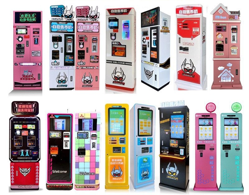 Amusement Game Center Coin Token Exchange Machine For Cash To Coin Exchange