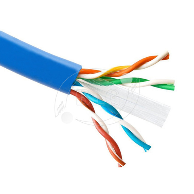 23AWG CU Internet Ethernet Lan Cable Unshield Cat6 4P 8 Cores Pair For TV / Switch Box