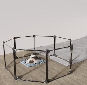 China Impact Resistant Black Clear Acrylic Dog Pen For Puppies And Cats wholesale