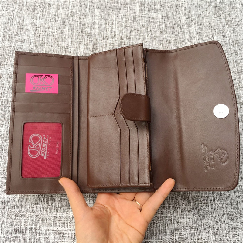 Thailand Authentic Stingray Skin Female Large Trifold Wallet Genuine Leather Lady Phone Clutch Purse Women's Card Purse