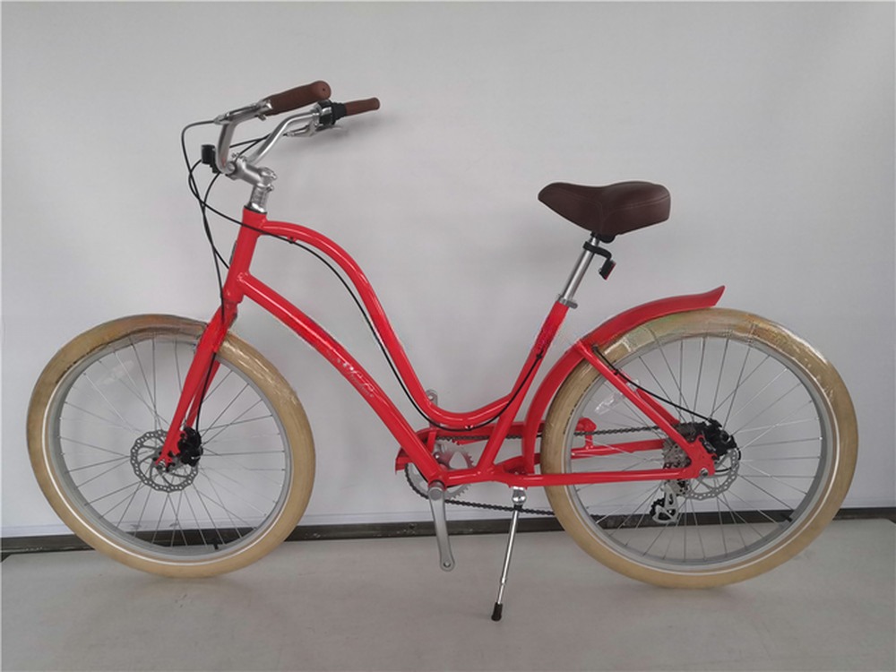 Coaster Brake 26 inch Single Speed Hybrid Unisex Beach Cruiser Bike with 26*2.35 Tires