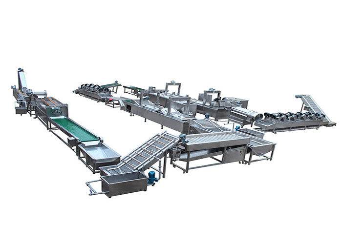 Automatic Commercial Potato Chip Maker , Fryer French Fries Potato Chips Production Line