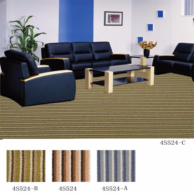 Striped Modern Wall To Wall Carpet Printed Pattern Machine Woven Technics