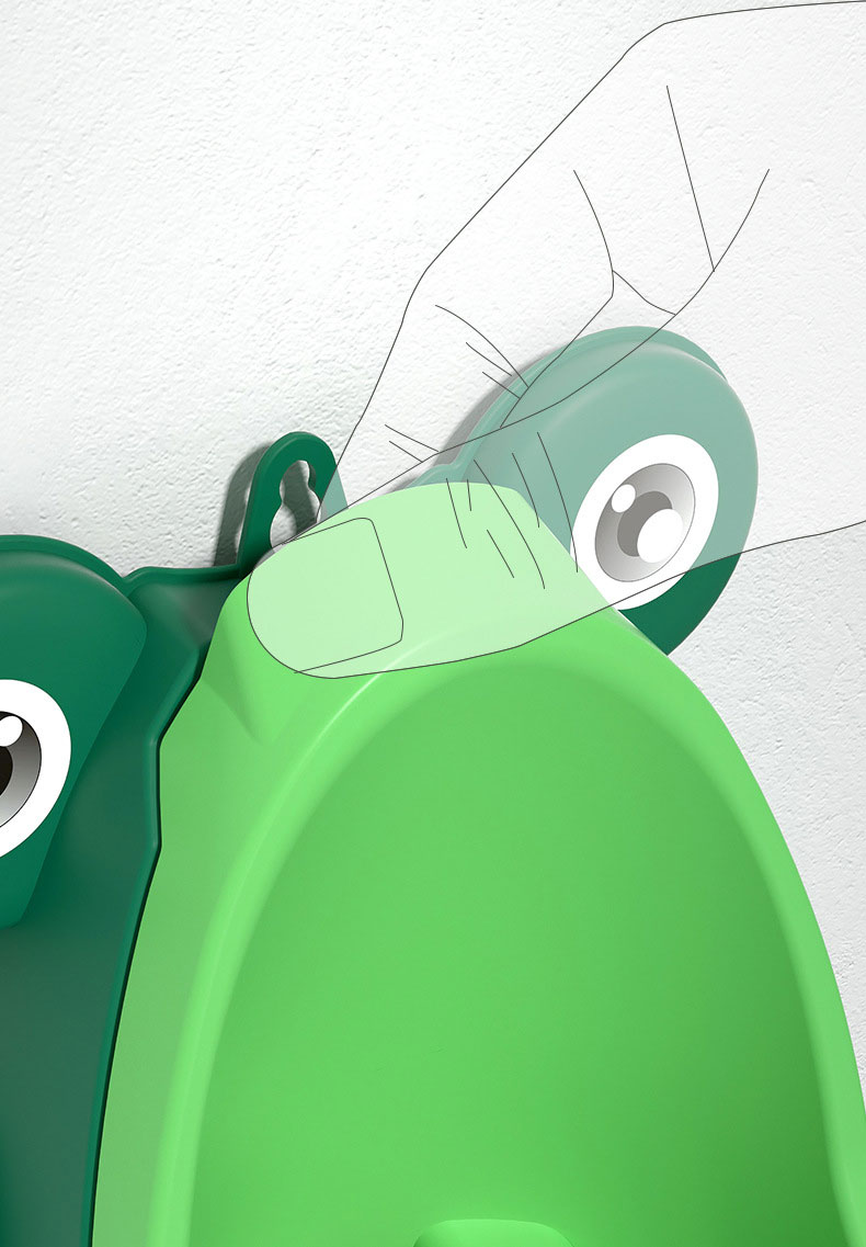 Baby Mobile Toilet Portable Frog Shape Children's Urinal for Boys Animal Pattern Type