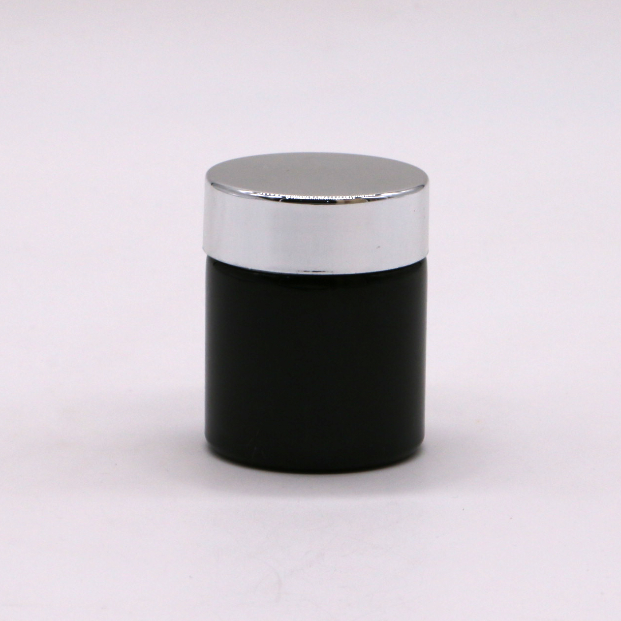 Refillable 40ml/1.3oz PET Pill Capsule Fish Oil Bottle with Silver Aluminum Screw Cap