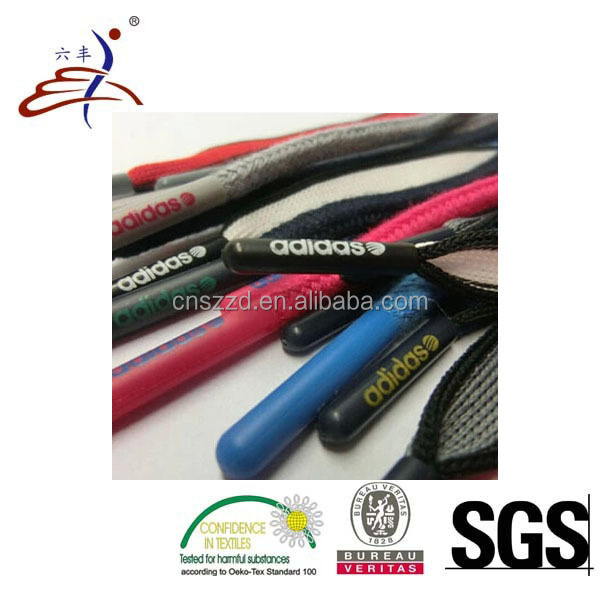 Pink Blue Plastic Tip Custom Shoelace Custom Printed Shoe Laces