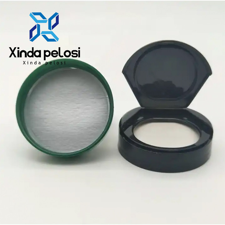 Plastic Flip Top Caps Manufacturer Pressed Compact Beauty Plastic Setting Powder Case