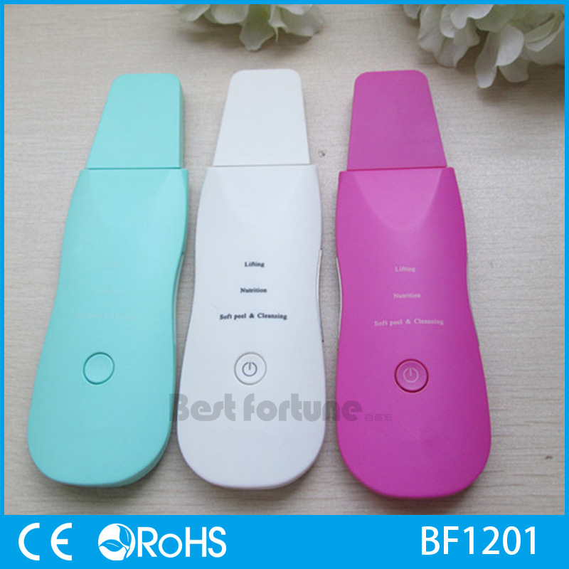 3 In 1 Portable Supersonic Skin Scrubber Peeling Cleaner Ion Beauty Machine