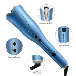 China CE Evenly Heated 220 Degree Self Rotating Curling Iron For Thick Hair wholesale