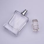 50ml Flat Glass Perfume Bottle With Clear Syrlyn cap