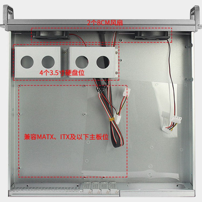 Original 32G Storage 2U Server Customized for Large Power Supply USB3.0 and Performance Industrial Computer Servers