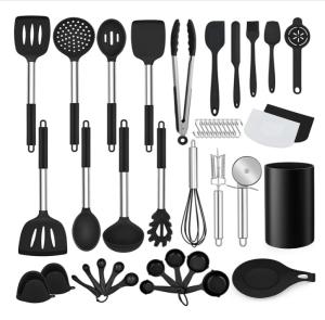 China FDA Kitchen Set Silicone Utensils , Multifunction Cooking Utensils Set Silicone wholesale