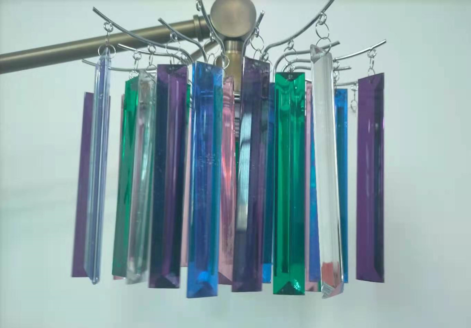 250*180MM Acrylic Beaded Pendant Shade DIY Chrome Plated For Frame