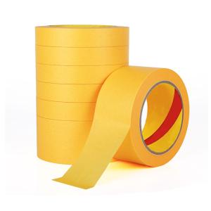 China 12mm-72mm Industrial Masking Gold Painters Tape High Temperature Spray Painting Protection wholesale