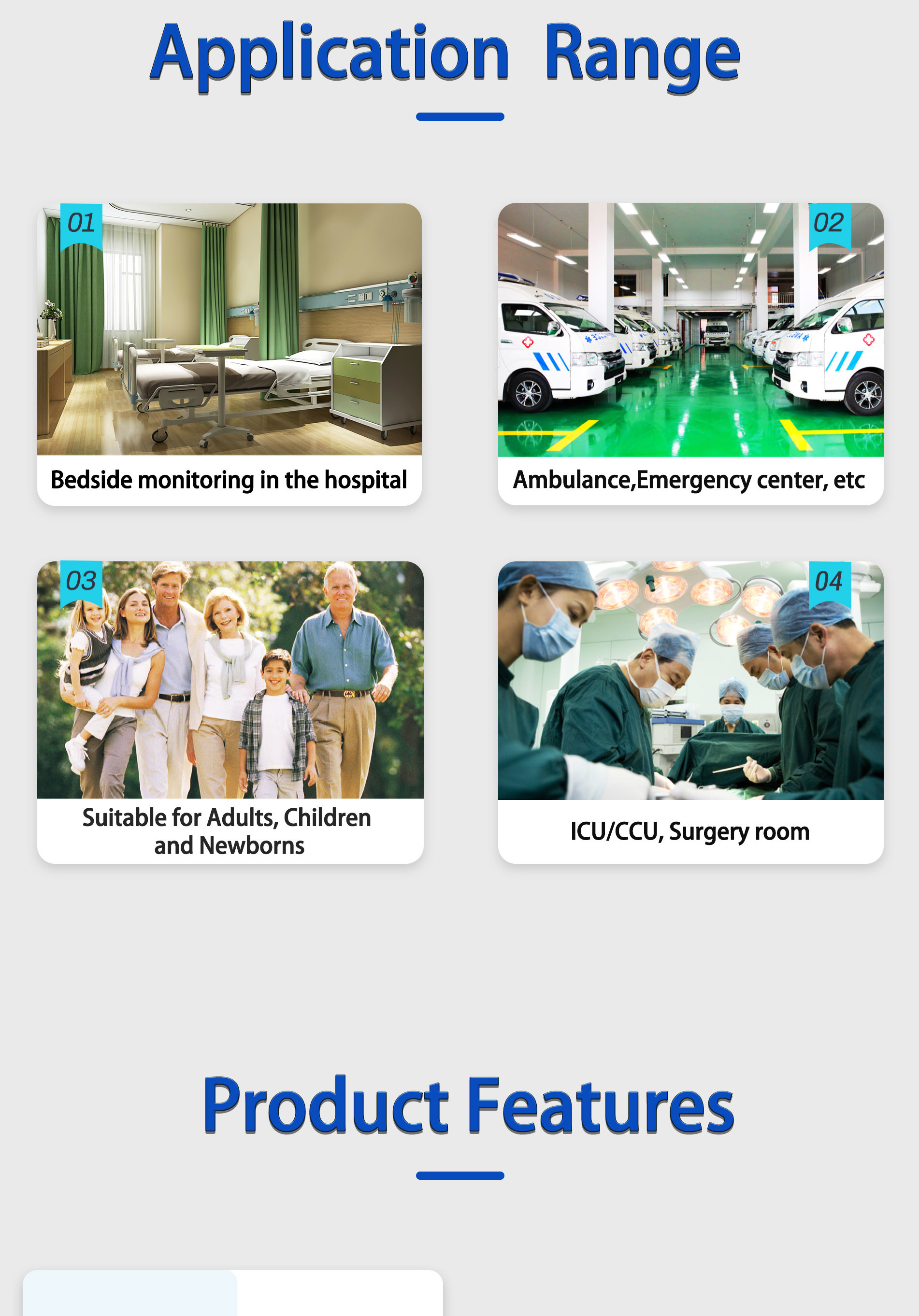 High Resolution Adult Multi Parameter Patient Monitor For Neonatal Pediatric