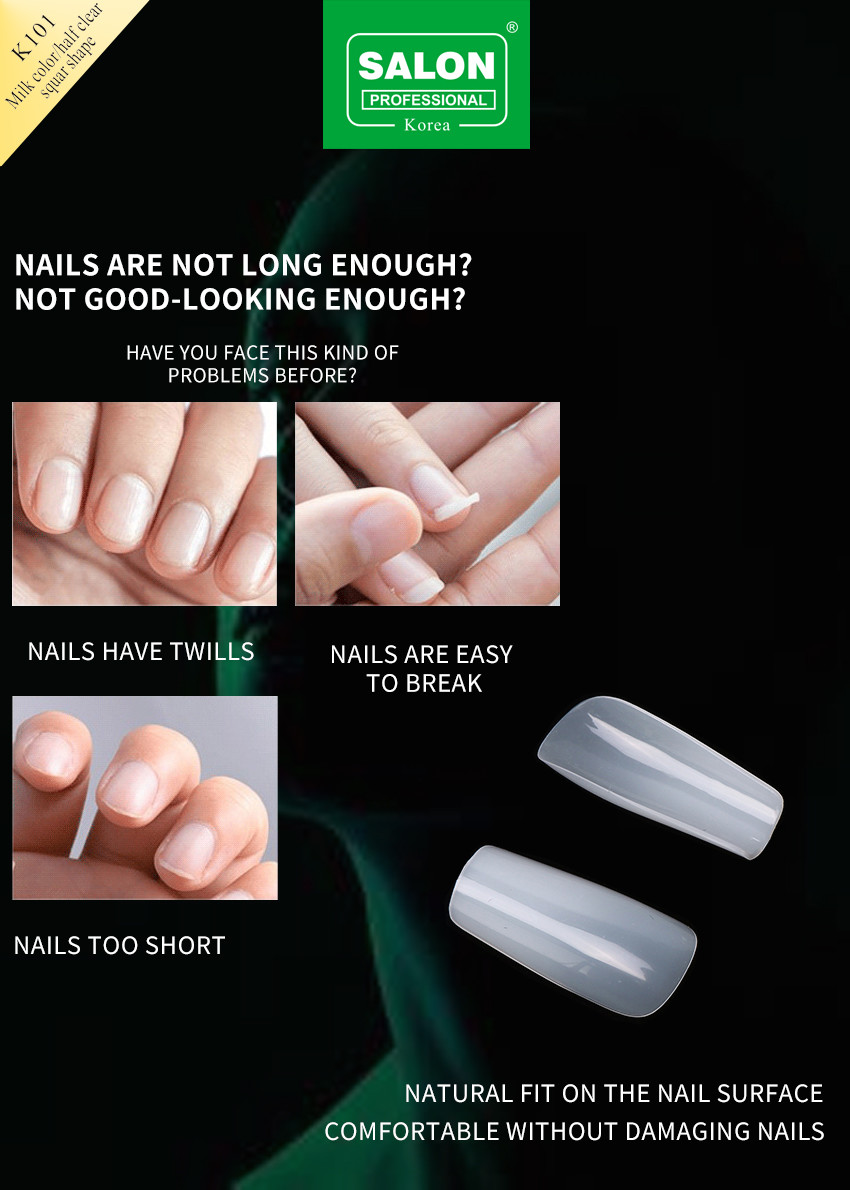DIY Art Natural Color Full Cover False Nails For Nail Extension 500pcs/Box