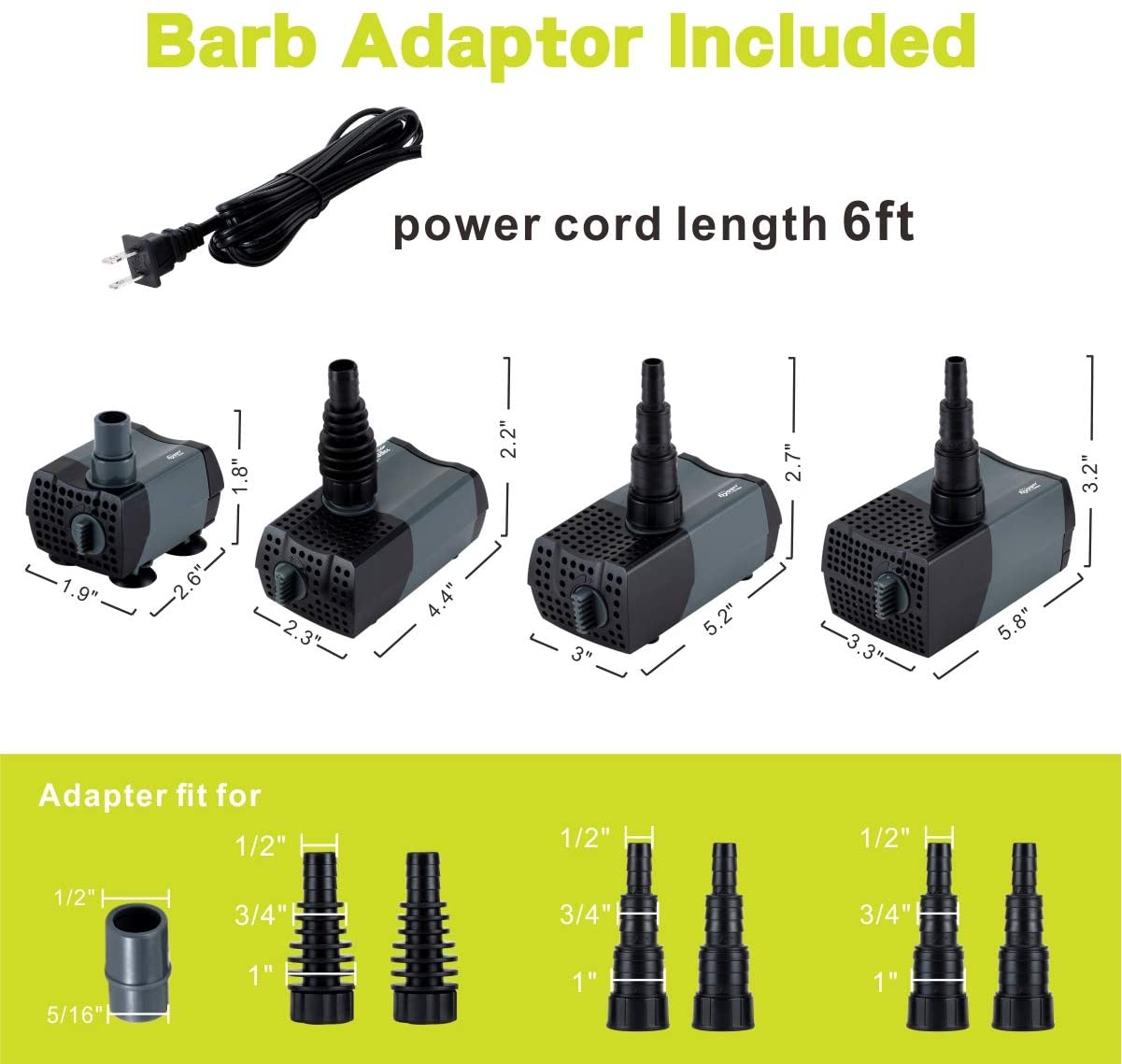Plastic 38w Submersible Water Pump Fish Tank