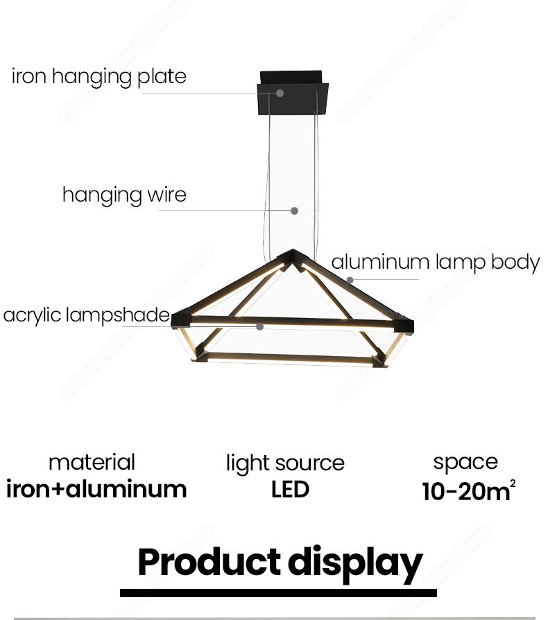 Minimalist Chandelier Designer Modern Creative Nordic Geometric Art Decor Chandelier(WH-MI-451)